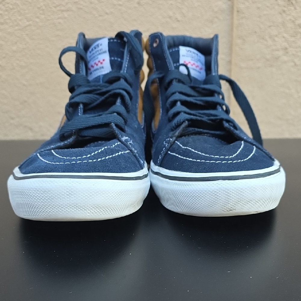 Vans Men's Navy and Mustard High-Top Sneakers - Picture 12 of 12